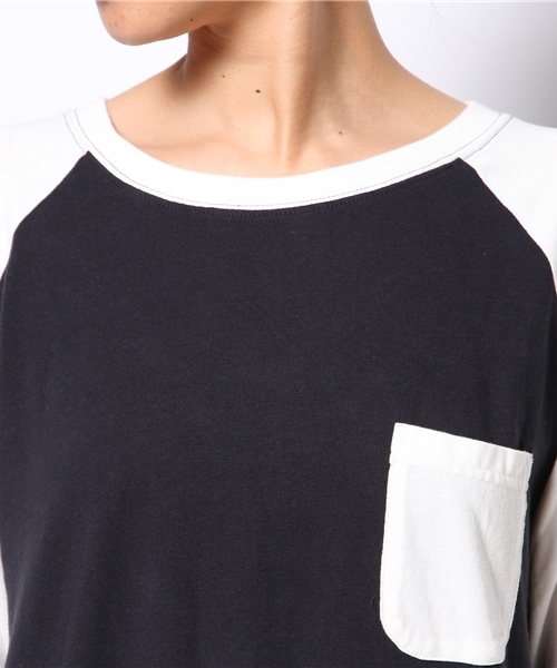 BEAMS BOY（ビームスボーイ）の「○BEAMS BOY / ポケット付き ラグラン ワンピース **（ワンピース・レディース・グレー/ネイビー・ONE SIZE）」の8枚目の写真