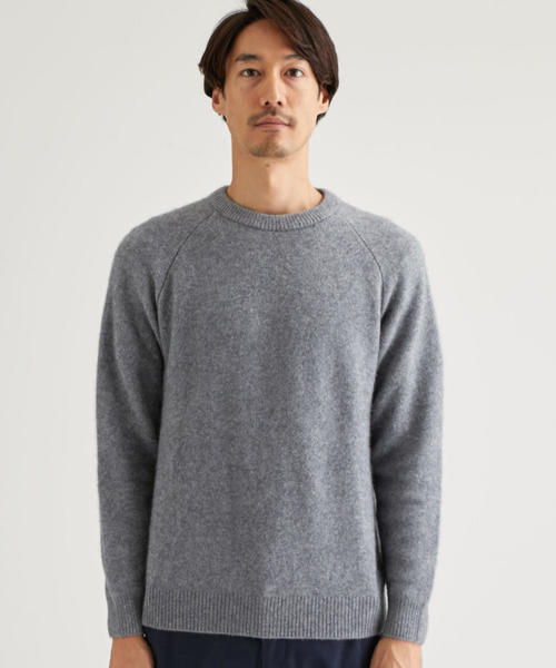 green label relaxing（グリーンレーベルリラクシング）の「SC ハミルトン/RCN ラグラン クルーネック ニット（ニット/セーター・メンズ・ダークブラウン/グレー/ワインレッド/コバルトブルー/パープル/オリーブ・L/S/M）」の20枚目の写真