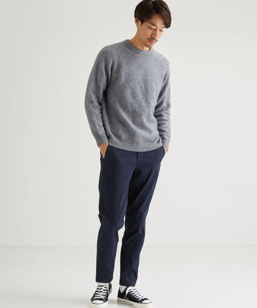 green label relaxing（グリーンレーベルリラクシング）の「SC ハミルトン/RCN ラグラン クルーネック ニット（ニット/セーター・メンズ・ダークブラウン/グレー/ワインレッド/コバルトブルー/パープル/オリーブ・L/S/M）」の14枚目の写真