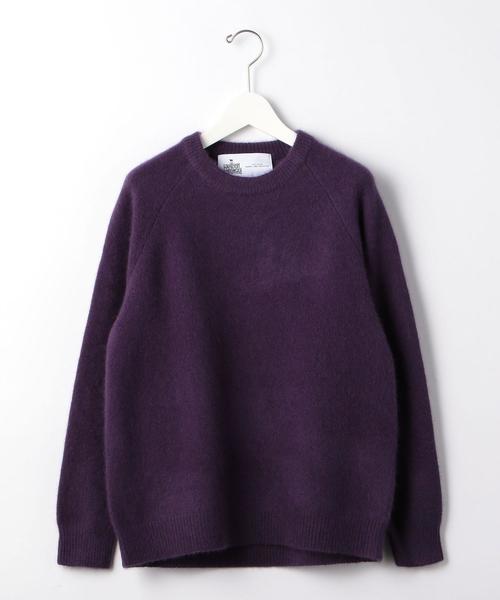 green label relaxing（グリーンレーベルリラクシング）の「SC ハミルトン/RCN ラグラン クルーネック ニット（ニット/セーター・メンズ・ダークブラウン/グレー/ワインレッド/コバルトブルー/パープル/オリーブ・L/S/M）」の9枚目の写真