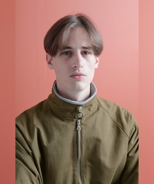 EMMA CLOTHES（エマクローズ）の「ソリッド/チェック ショートレンジ ダブルポケット ハリントンジャケット(スイングトップブルゾン)（ブルゾン・メンズ・ベージュ/キャメル/オリーブ/ブラック/ベージュ系その他/グレー系その他・M/L）」の11枚目の写真