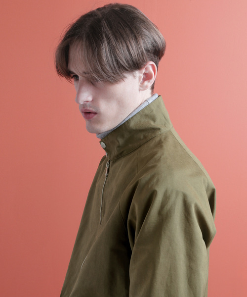 EMMA CLOTHES（エマクローズ）の「ソリッド/チェック ショートレンジ ダブルポケット ハリントンジャケット(スイングトップブルゾン)（ブルゾン・メンズ・ベージュ/キャメル/オリーブ/ブラック/ベージュ系その他/グレー系その他・M/L）」の12枚目の写真