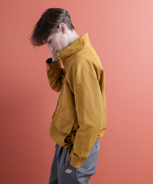 EMMA CLOTHES（エマクローズ）の「ソリッド/チェック ショートレンジ ダブルポケット ハリントンジャケット(スイングトップブルゾン)（ブルゾン・メンズ・ベージュ/キャメル/オリーブ/ブラック/ベージュ系その他/グレー系その他・M/L）」の15枚目の写真