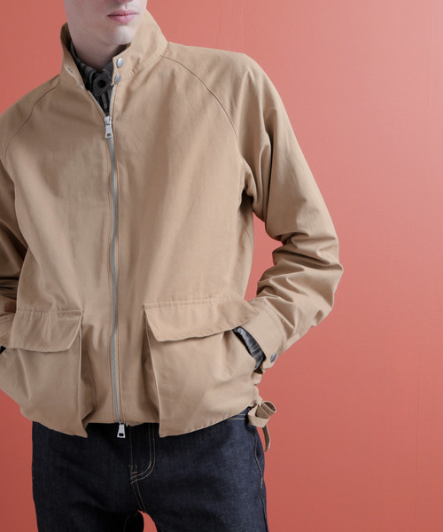 EMMA CLOTHES（エマクローズ）の「ソリッド/チェック ショートレンジ ダブルポケット ハリントンジャケット(スイングトップブルゾン)（ブルゾン・メンズ・ベージュ/キャメル/オリーブ/ブラック/ベージュ系その他/グレー系その他・M/L）」の18枚目の写真