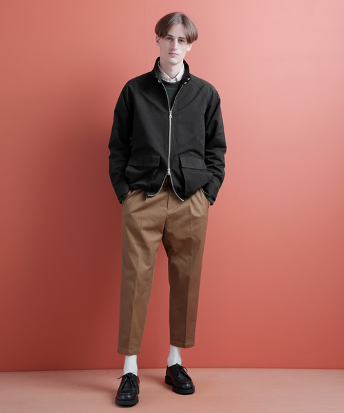 EMMA CLOTHES（エマクローズ）の「ソリッド/チェック ショートレンジ ダブルポケット ハリントンジャケット(スイングトップブルゾン)（ブルゾン・メンズ・ベージュ/キャメル/オリーブ/ブラック/ベージュ系その他/グレー系その他・M/L）」の21枚目の写真