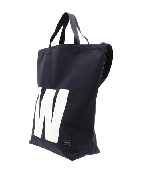 WHITE MOUNTAINEERING（ホワイトマウンテニアリング）の「White Mountaineering×PORTER 14AW LOGO TOTE（トートバッグ・メンズ・ネイビー・ONE SIZE）」の4枚目の写真