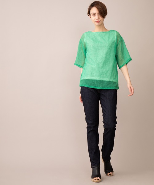 Munich（ミューニック）の「ウォッシュ10.5ozハイブリッドデニム　スリムテーパードパンツ（デニムパンツ・レディース・ブラック/インディゴブルー・XXS/XS/S/M）」の11枚目の写真