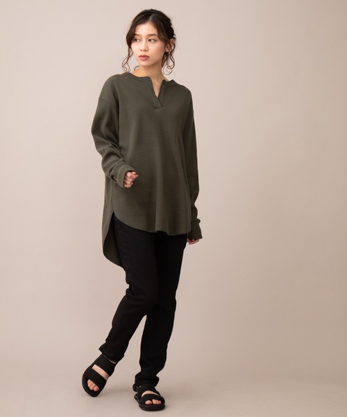 Munich（ミューニック）の「ウォッシュ10.5ozハイブリッドデニム　スリムテーパードパンツ（デニムパンツ・レディース・ブラック/インディゴブルー・XXS/XS/S/M）」の13枚目の写真