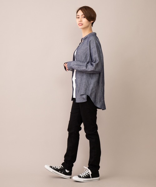 Munich（ミューニック）の「ウォッシュ10.5ozハイブリッドデニム　スリムテーパードパンツ（デニムパンツ・レディース・ブラック/インディゴブルー・XXS/XS/S/M）」の5枚目の写真