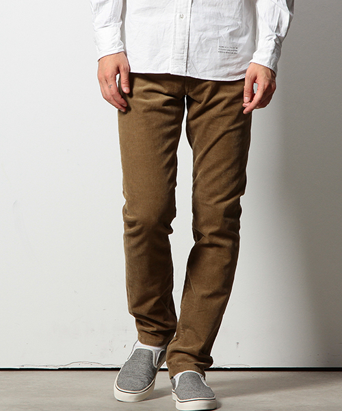 coen（コーエン）の「サンタモニカコーデュロイストレッチスリムパンツ（その他パンツ・メンズ・ブラウン/ライトブルー/ブラック/グレー/ダークブラウン/ベージュ/オリーブ/ネイビー/ロイヤルブルー/オフホワイト・MEDIUM/SMALL/X-LARGE/X-SMALL/LARGE）」の6枚目の写真
