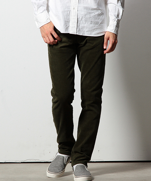 coen（コーエン）の「サンタモニカコーデュロイストレッチスリムパンツ（その他パンツ・メンズ・ブラウン/ライトブルー/ブラック/グレー/ダークブラウン/ベージュ/オリーブ/ネイビー/ロイヤルブルー/オフホワイト・MEDIUM/SMALL/X-LARGE/X-SMALL/LARGE）」の7枚目の写真