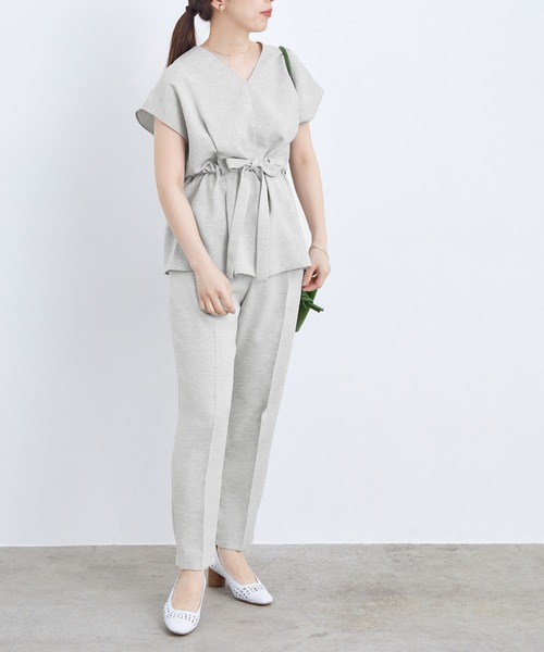 ADAM ET ROPE'（アダムエロペ）の「オックスウエストマークブラウス（シャツ/ブラウス・レディース・ライトグレー/ピンク/グリーン・FREE）」の15枚目の写真