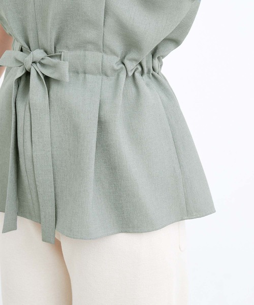 ADAM ET ROPE'（アダムエロペ）の「オックスウエストマークブラウス（シャツ/ブラウス・レディース・ライトグレー/ピンク/グリーン・FREE）」の21枚目の写真