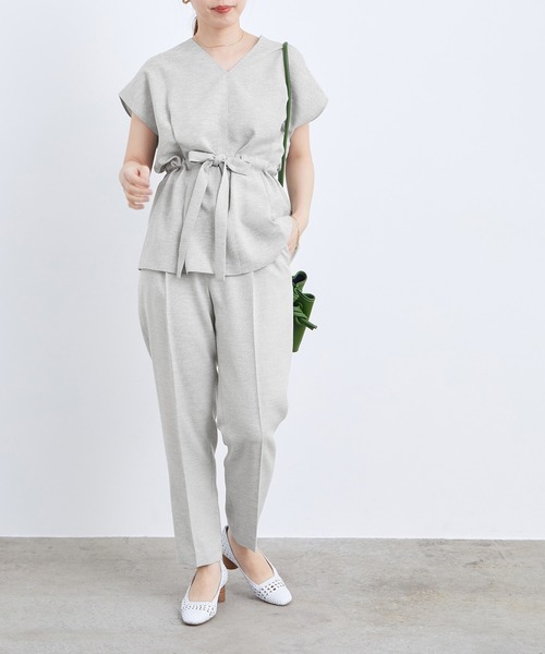 ADAM ET ROPE'（アダムエロペ）の「オックスウエストマークブラウス（シャツ/ブラウス・レディース・ライトグレー/ピンク/グリーン・FREE）」の11枚目の写真