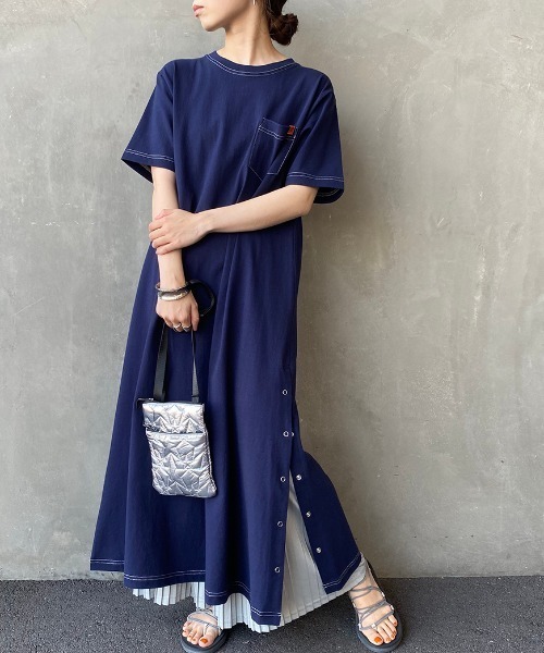 Universal Overall ユニバーサルオーバーオール Universal 別注サイドスリットマキシワンピース ワンピース Universal Overall ユニバーサルオーバーオール のファッション