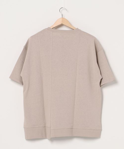 UP START(アップスタート)の「10/-天竺切替オーバーサイズビッグTee(Tシャツ/カットソー・メンズ・スミクロ/フューシャピンク/グレイッシュベージュ/ミント/オフホワイト・MEDIUM/LARGE)」の6枚目の写真