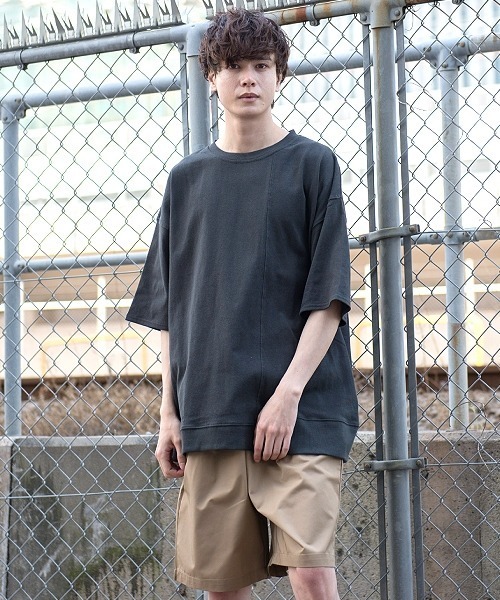 UP START(アップスタート)の「10/-天竺切替オーバーサイズビッグTee(Tシャツ/カットソー)」|スミクロ