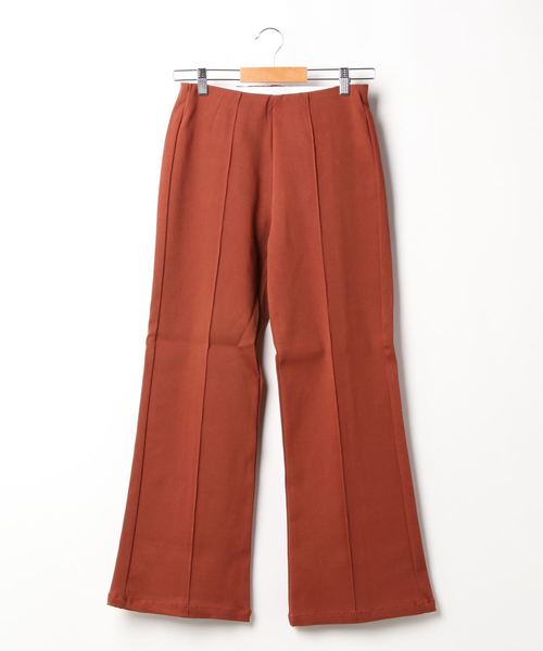 KOBE LETTUCE（コウベレタス）の「のびのびセンターラインフレアパンツ（その他パンツ・レディース・オフホワイト/ベージュ/ダークカーキ/ブラウン/ブラック・M/S）」の4枚目の写真