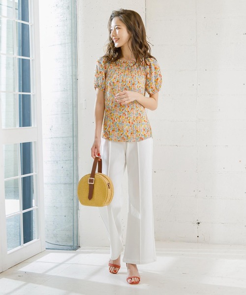 KOBE LETTUCE（コウベレタス）の「のびのびセンターラインフレアパンツ（その他パンツ・レディース・オフホワイト/ベージュ/ダークカーキ/ブラウン/ブラック・M/S）」の18枚目の写真