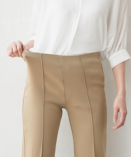 KOBE LETTUCE（コウベレタス）の「のびのびセンターラインフレアパンツ（その他パンツ・レディース・オフホワイト/ベージュ/ダークカーキ/ブラウン/ブラック・M/S）」の19枚目の写真