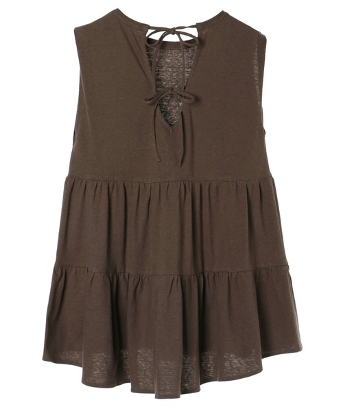 Mサイズ】ALEXIA STAM フリルブラトップ ブラウン 2025 Spring Summer