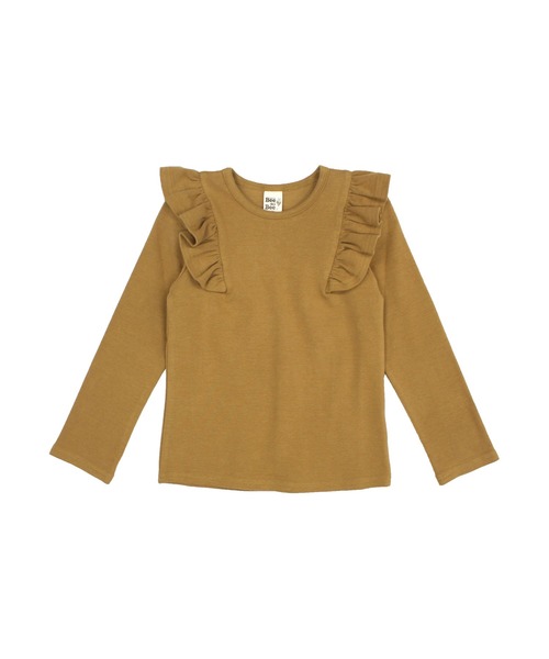Bee des Bee（ビーデスビー）の「肩フリル長袖トップス（シャツ/ブラウス・キッズ・ブルー/パープル/ライトイエロー/ボルドー/ブラウン系その他/パープル系その他/チョコ/ローズ/ブラウン/グレイッシュベージュ/マジェンタ/ライトブラック/パープル系その他2/イエロー系その他・110cm/100cm/120cm/130cm/140cm/150cm/90cm）」の11枚目の写真
