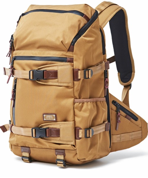 AS2OV（アッソブ）の「【AS2OV/アッソブ】 CORDURA DOBBY 305D ROUND ZIP BACK PACK / バックパック（バックパック/リュック・メンズ・ブラック/カーキ・FREE）」の2枚目の写真