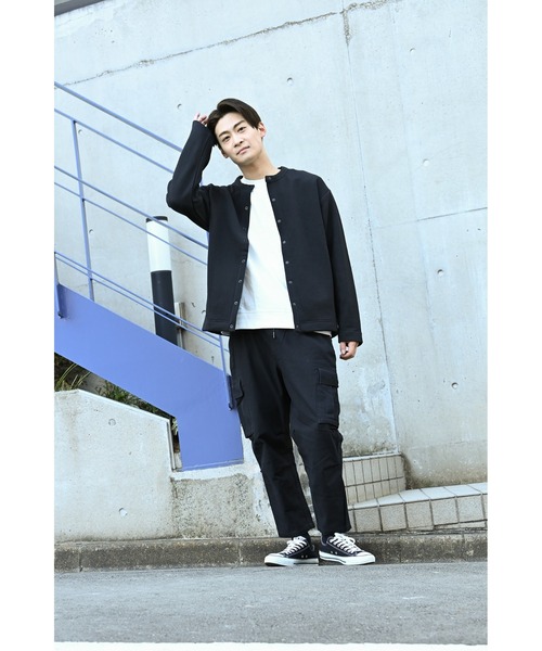 Dickies（ディッキーズ）の「Dickies ディッキーズ 起毛クルーネックカーディガン（カーディガン/ボレロ・メンズ・ブラック/カーキ・M/L/XXL/XL）」の19枚目の写真