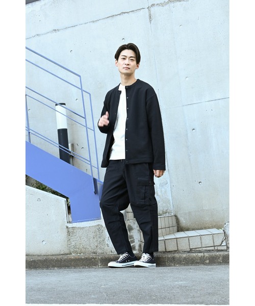 Dickies（ディッキーズ）の「Dickies ディッキーズ 起毛クルーネックカーディガン（カーディガン/ボレロ・メンズ・ブラック/カーキ・M/L/XXL/XL）」の20枚目の写真