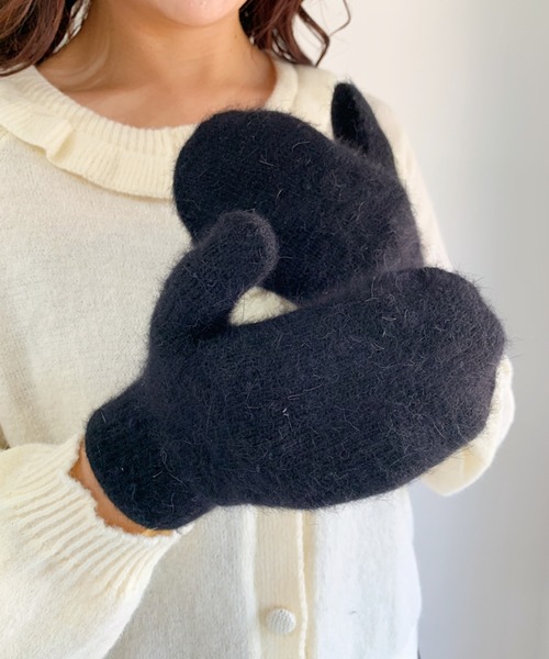 セール】モヘアライクミトン（手袋）｜Loueme（ルエム）のファッション