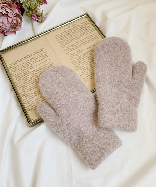 半額以下 Restelli（リステリ）ミトン手袋ムートンタイプ 白 サイズ8.5