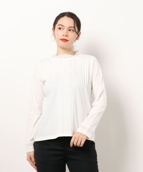 セール スタンド衿レースカットソー Tシャツ カットソー Samansa Mos2 サマンサ モスモス のファッション通販 Zozotown