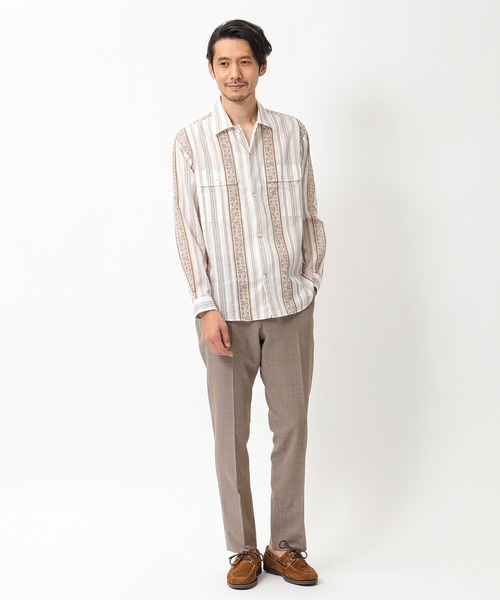 CROWDED CLOSET(クラウデッドクローゼット)の「【オープンカラー】 パティックプリントキューバシャツ(シャツ/ブラウス・メンズ・ブラウン・3/2)」の4枚目の写真