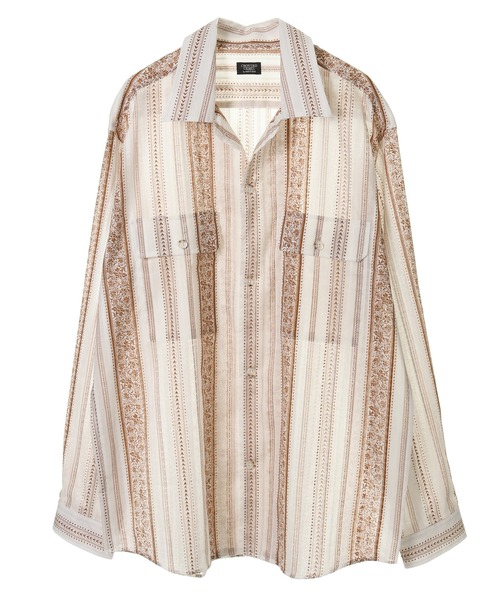 CROWDED CLOSET(クラウデッドクローゼット)の「【オープンカラー】 パティックプリントキューバシャツ(シャツ/ブラウス・メンズ・ブラウン・3/2)」の8枚目の写真