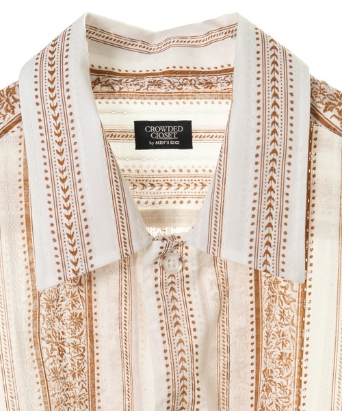 CROWDED CLOSET(クラウデッドクローゼット)の「【オープンカラー】 パティックプリントキューバシャツ(シャツ/ブラウス・メンズ・ブラウン・3/2)」の10枚目の写真