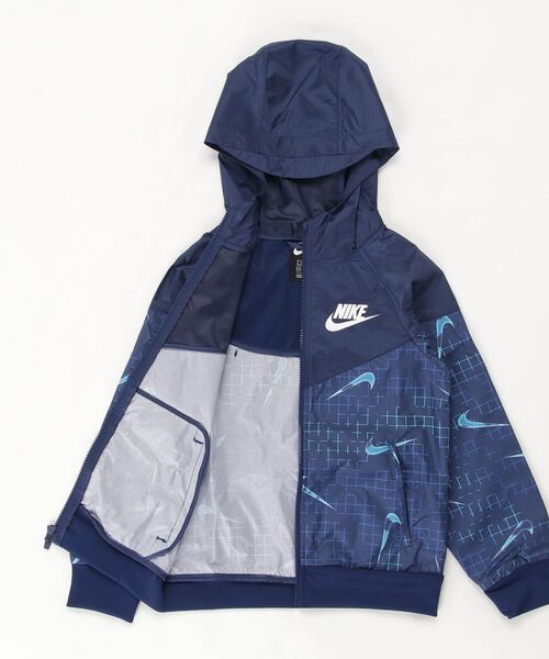 NIKE（ナイキ）の「ナイキ NIKE ナイキ YTH NSW RTLP ウィンドランナー フーディ ジャケット（ナイロンジャケット・キッズ・ダークブルー/ブラック・160cm/140cm/130cm/150cm）」の3枚目の写真