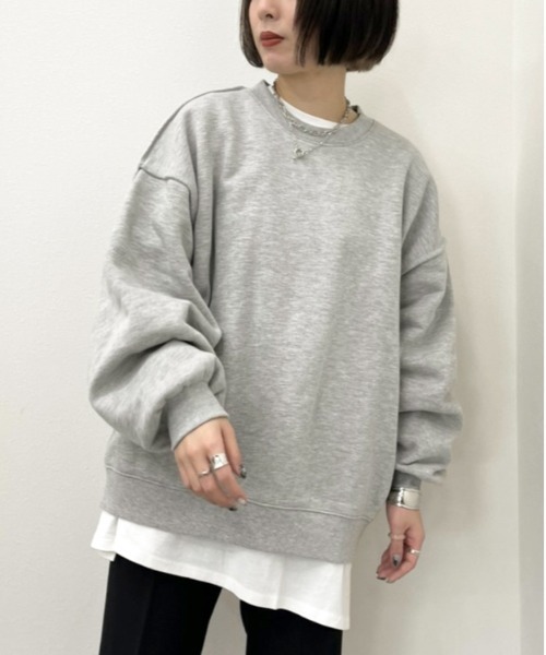 apres jour mignon(アプレジュールミニョン)の「切り替えデザインスウェット【ZOZOTOWN限定アイテム】(スウェット・レディース・杢グレー/オートミール/ダークブルー/ブラック・X-LARGE/フリー)」の14枚目の写真