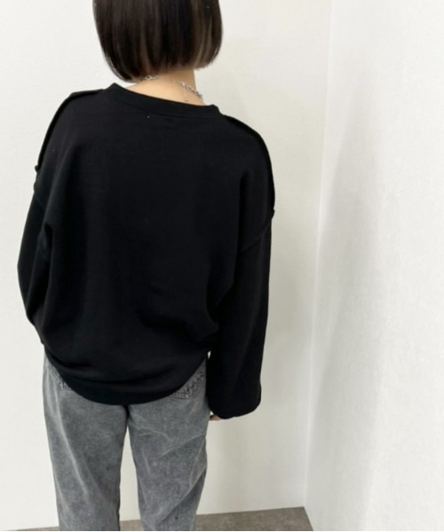 apres jour mignon(アプレジュールミニョン)の「切り替えデザインスウェット【ZOZOTOWN限定アイテム】(スウェット・レディース・杢グレー/オートミール/ダークブルー/ブラック・X-LARGE/フリー)」の10枚目の写真