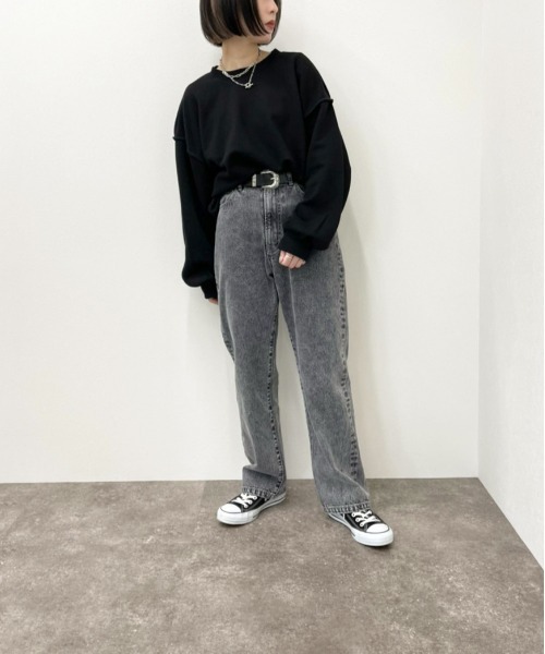 apres jour mignon(アプレジュールミニョン)の「切り替えデザインスウェット【ZOZOTOWN限定アイテム】(スウェット・レディース・杢グレー/オートミール/ダークブルー/ブラック・X-LARGE/フリー)」の11枚目の写真
