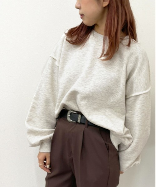 apres jour mignon(アプレジュールミニョン)の「切り替えデザインスウェット【ZOZOTOWN限定アイテム】(スウェット・レディース・杢グレー/オートミール/ダークブルー/ブラック・X-LARGE/フリー)」の21枚目の写真