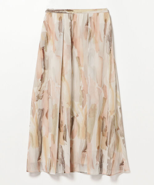 Ray BEAMS(レイビームス)の「Ray BEAMS / シフォン プリント Aラインスカート(スカート・レディース・ライトブルー/ベージュ・1/0)」の10枚目の写真