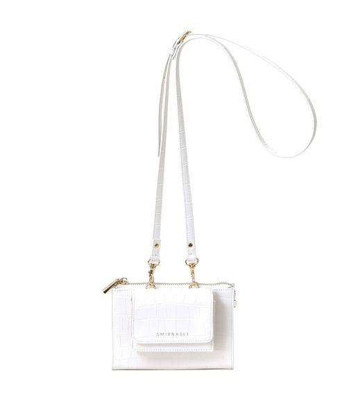 SMIR NASLI(サミールナスリ)の「2WAYお財布ショルダー(ショルダーバッグ・レディース・ホワイト/ブラック/グレイッシュベージュ/レッド/ゴールド・9)」の2枚目の写真