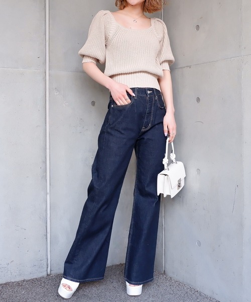 SPIRALGIRL（スパイラルガール）の「バックリボン袖ボリュームニット（ニット/セーター・レディース・ベージュ/ピンク/ブルー・FREE）」の20枚目の写真