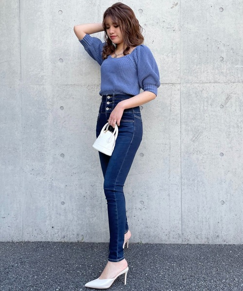 SPIRALGIRL（スパイラルガール）の「バックリボン袖ボリュームニット（ニット/セーター・レディース・ベージュ/ピンク/ブルー・FREE）」の15枚目の写真