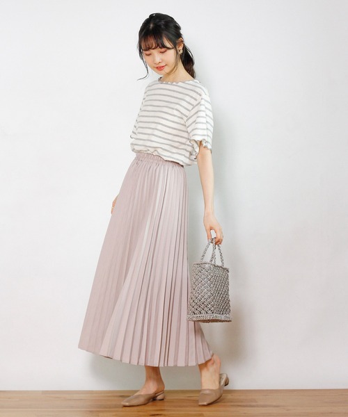 Crisp（クリスプ）の「ボーダーメロウTシャツ（Tシャツ/カットソー・レディース・グレー/カーキ・FREE）」の16枚目の写真