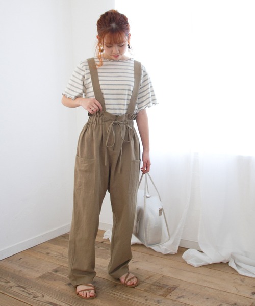 Crisp（クリスプ）の「ボーダーメロウTシャツ（Tシャツ/カットソー・レディース・グレー/カーキ・FREE）」の9枚目の写真