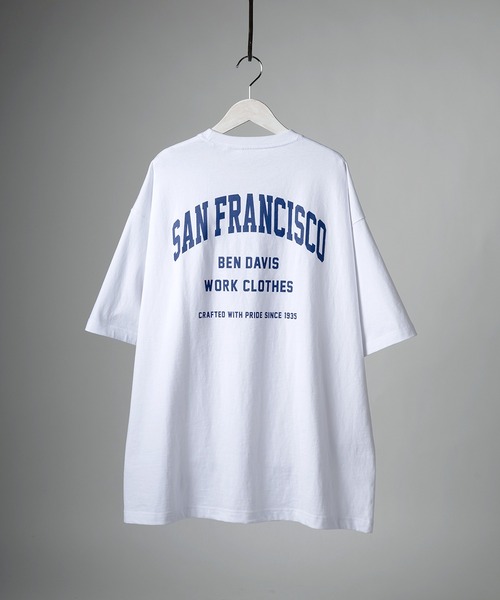 BEN DAVIS(ベンデイビス)の「【BENDAVIS/ベンデイビス】カレッジロゴ半袖 オーバーサイズTシャツ(Tシャツ/カットソー・メンズ・ブラック/ネイビー/ホワイト・M/L)」の11枚目の写真