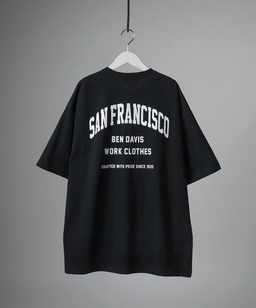 BEN DAVIS(ベンデイビス)の「【BENDAVIS/ベンデイビス】カレッジロゴ半袖 オーバーサイズTシャツ(Tシャツ/カットソー・メンズ・ブラック/ネイビー/ホワイト・M/L)」の7枚目の写真