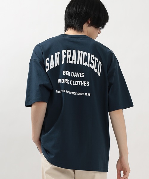 BEN DAVIS(ベンデイビス)の「【BENDAVIS/ベンデイビス】カレッジロゴ半袖 オーバーサイズTシャツ(Tシャツ/カットソー・メンズ・ブラック/ネイビー/ホワイト・M/L)」の14枚目の写真