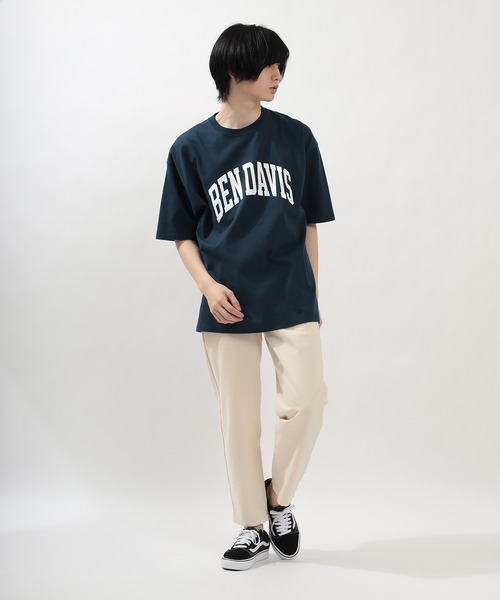 BEN DAVIS(ベンデイビス)の「【BENDAVIS/ベンデイビス】カレッジロゴ半袖 オーバーサイズTシャツ(Tシャツ/カットソー・メンズ・ブラック/ネイビー/ホワイト・M/L)」の9枚目の写真